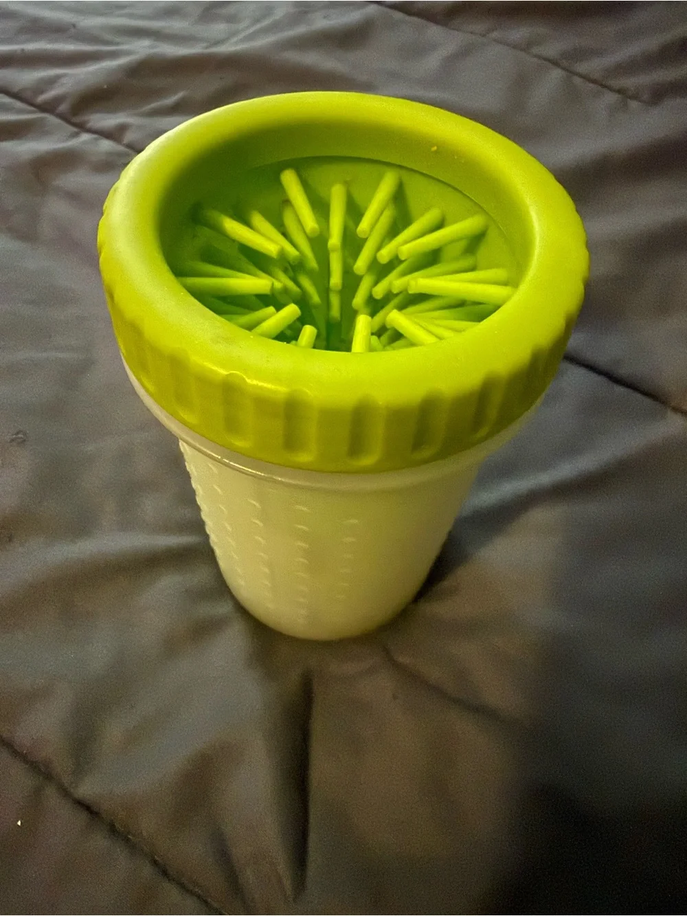 Dog Paw Cleaner Cup - Lime Green Top - Picture 2 of 3